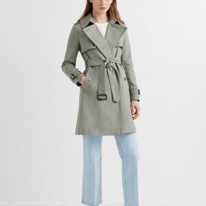 Club Monaco Matie Trench in Light Sage